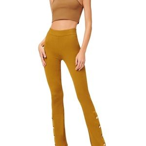 GOOD AMERICAN plaited rib boss flare NWT